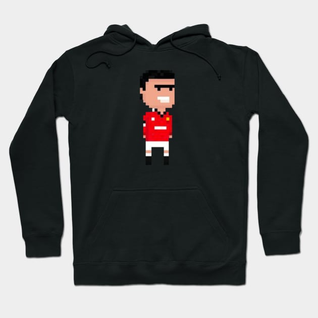 CANTONA 8 bit Hoodie by Roti Kodok Art